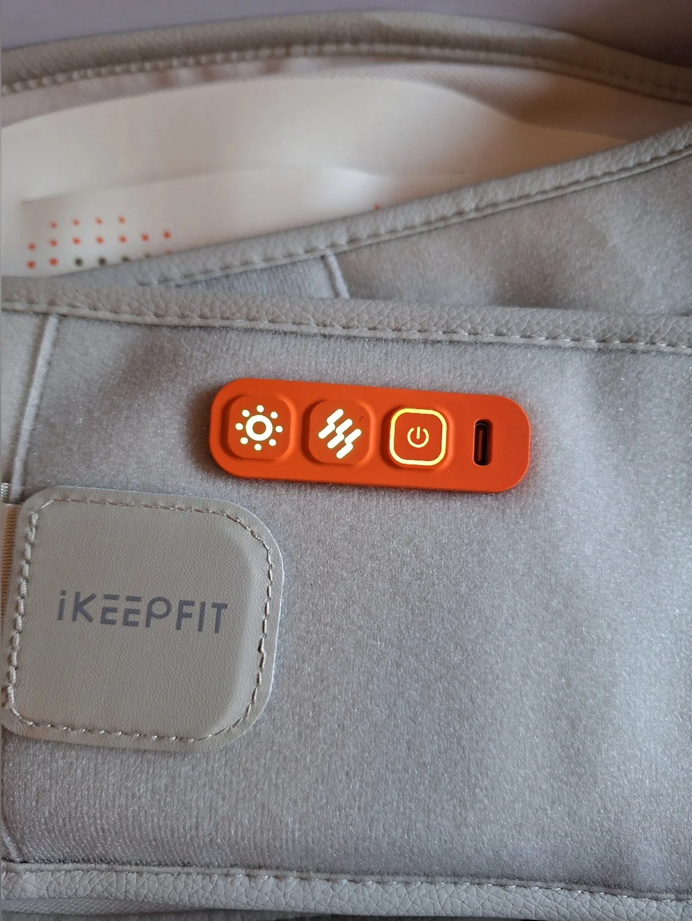 iKEEPFIT Cordless Waist Massager Belt Heat & Vibration - Portable Heating Pad